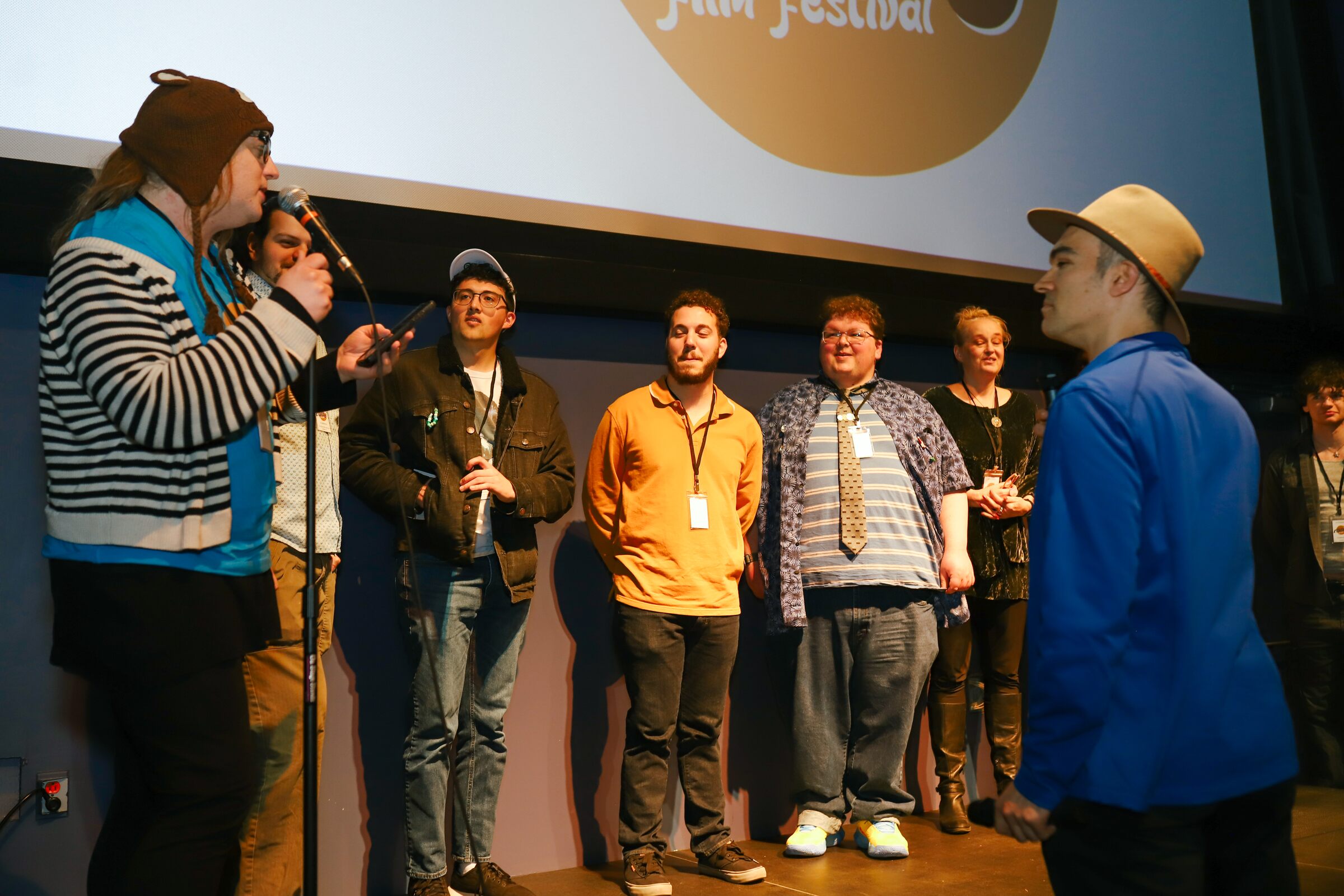 Filmmakers answering audience questions on stage at the 2026 festival