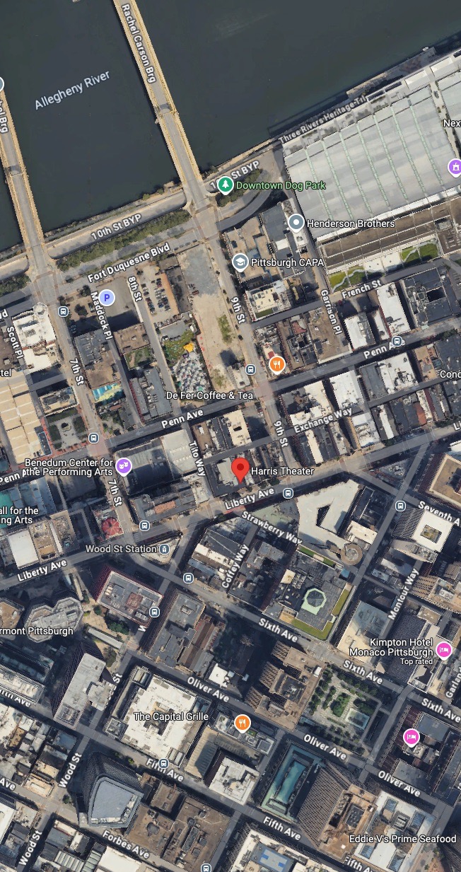 Map of Harris Theater location